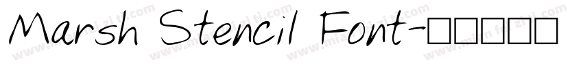 Marsh Stencil Font字体转换